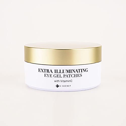 KSECRET Extra Illuminating Eye Gel Patches, 102g/3.45oz. 60pcs (15 full pairs) with VITAMIN C | Korean Skincare | Under Eye Masks for Pigmentation Revoval, Anti-Wrinkles, and Dark CirclesâŚ