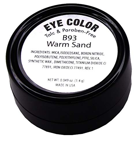 Shiny Warm Sand Beige Taupe Nude Natural Tone Satin Finish Pressed Powder Single Vegan Eyeshadow; Talc, Paraben & Cruelty Free