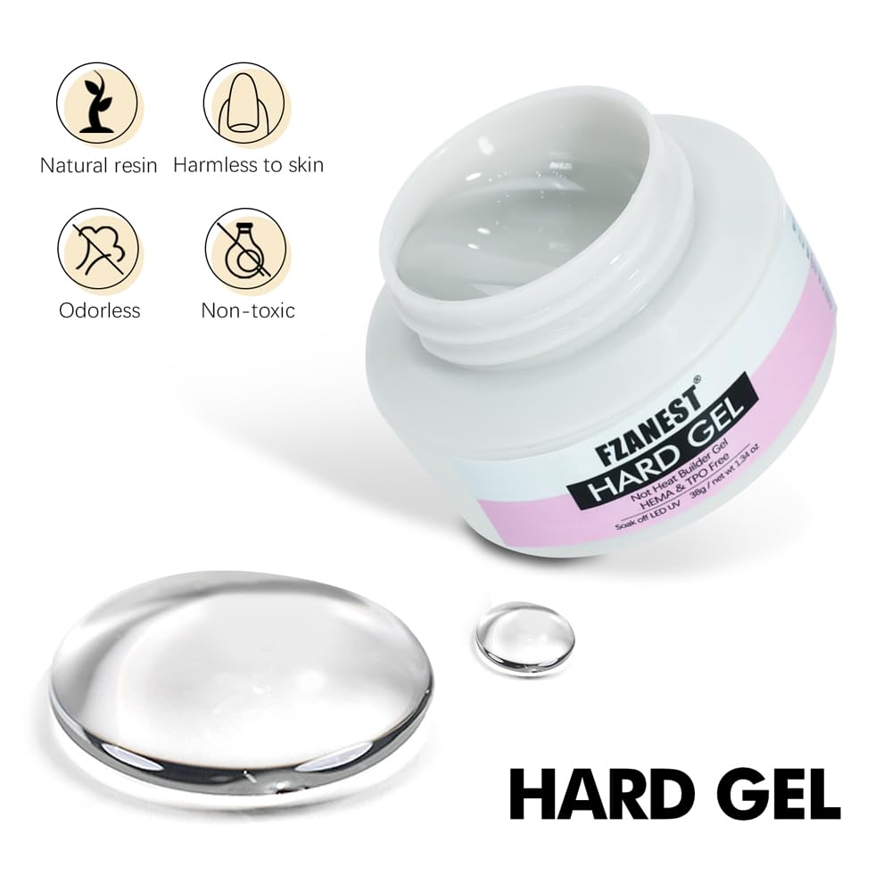 FZANEST Builder Gel Hema Tpo-Free Clear Hard Gel For Nails Extension Sculpting Overlay UV Led Soak Off #01