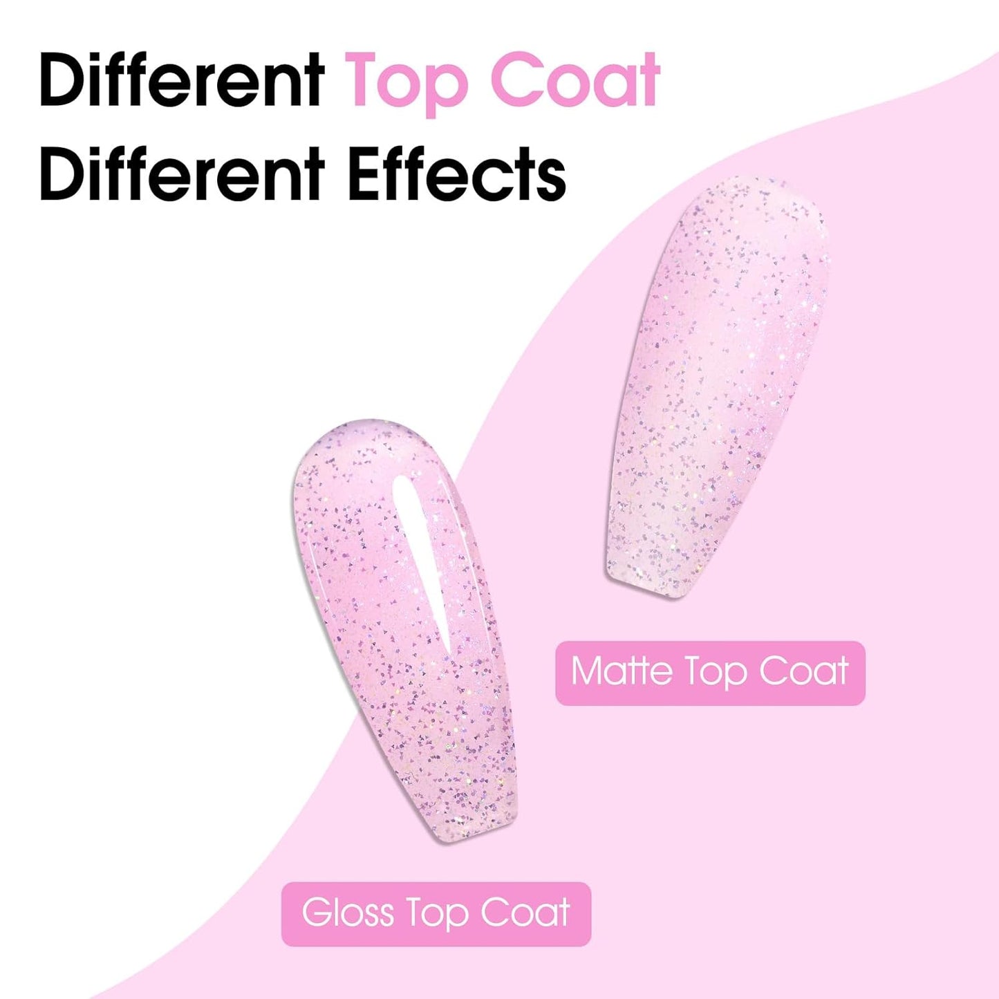 CANNI 1 Pcs Pink Glitter Gel Nail Polish, Shimmer Sparkly Pink Colors Gel Polish Soak Off Led Nail Art Gel Manicure Salon DIY