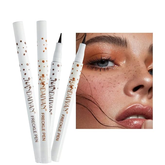 Freckle Pen 4 Colors Natural Freckle Pen Fake Freckle Pen Waterproof Long Lasting Soft Spots Natural Relaxing Sun Makeup (Chestnut)