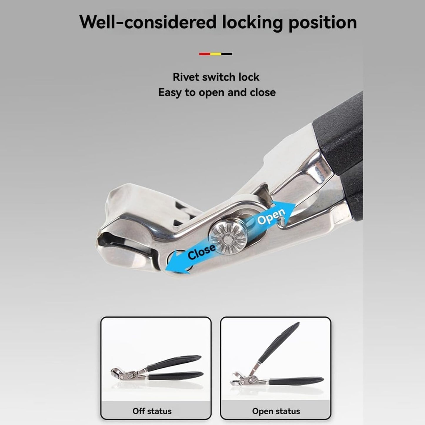 Fanyil Orthoclip, New Orthoclip Toenail Clippers Set, 180° Wide Jaw Thick Toenail Clippers with Safety Lock & Nail File for Thick & Ingrown Toenails, Ultra Sharp Slanted Nail Clippers with Long Handle