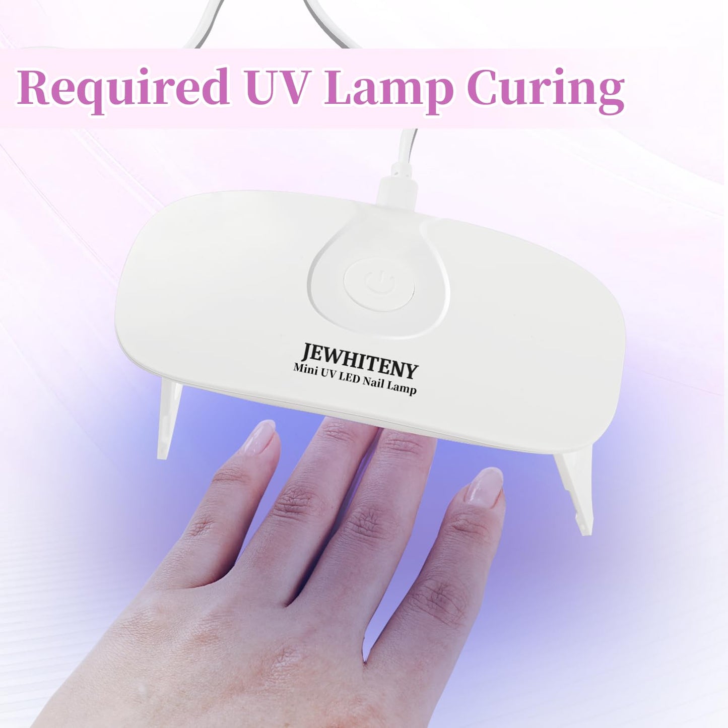 JEWHITENY 12 Colors Non-Sticky Solid Builder Gel Kit:3D Sculpting Gel with Mini U V Nail Lamp for Nail Extension,Modeling, Sculpture