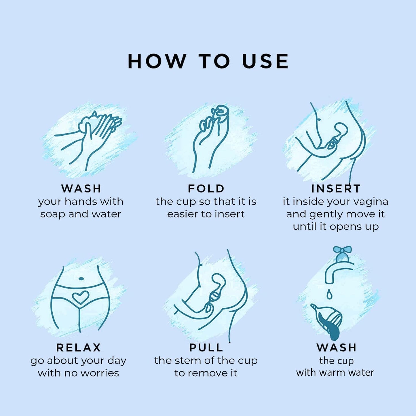 SHORDY Menstrual Cups Set of 2(Small+Large) with Box Soft Menstrual Cup & Flexible Period Cups for Women Upto 12 Hours Eco-Friendly & Safer Tampons Discs Pads Alternative Copa Menstrual (Blue)