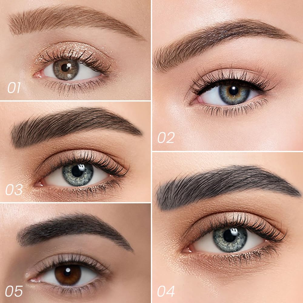 Eyebrow Ink Pencil by Brow Stylist -Micro 4 Point Brow Pen Lift & Snatch Eyebrow Pen Kits,Long-Lasting Waterproof Natural Eyebrow Hair (B-1Pc 05# Black)