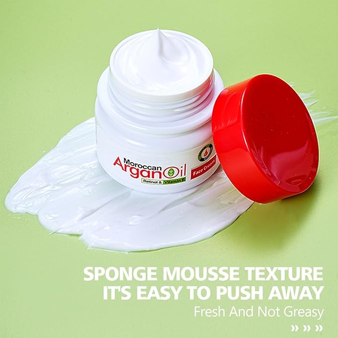 Argan Oil for Face, Argan Oil Skin Care Gift Set for Skin, Vitamin E Serum for Face, Dry Skin Care Routine Kit for Women, Deeply Moisturizing Skin Care for Dry Skin, Retinol & Vitamin E Cream