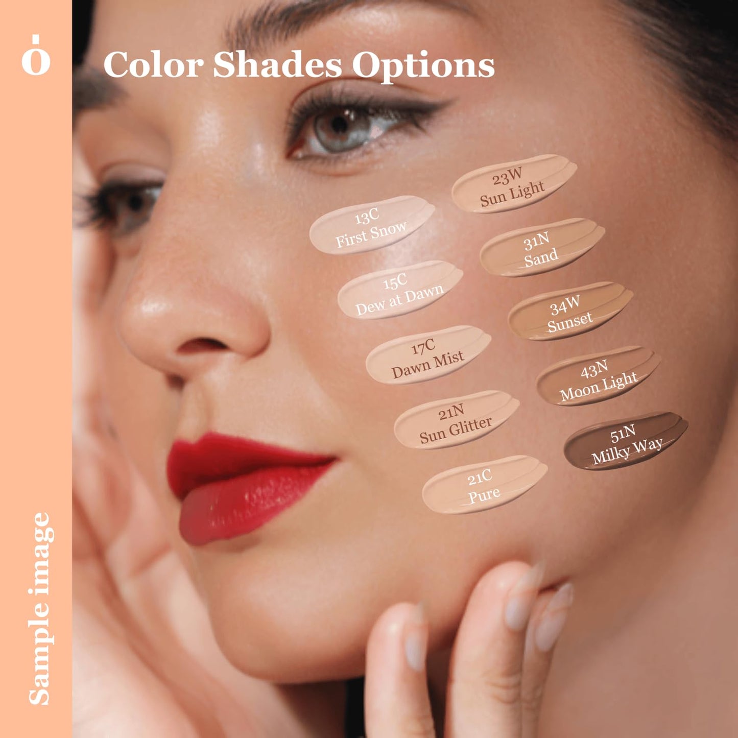 Skin Barrier Glow Cover Cushion, All-day Coverage, Glow Finish, Lightweight, Skincare-Like Texture, Non-cakey Makeup, Korean Cushion Foundation (#23W Sunlight, 0.49 oz)