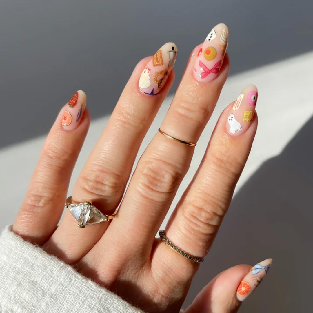 MARTINA'S Tiny Store X Nail Stickers - Lightweight & Easy-to-Apply Nail Art with Cute & Trendy Designs - Durable & Long-Lasting Nail Stickers for Women, Ideal for DIY Manicures & Salon-Quality Nails