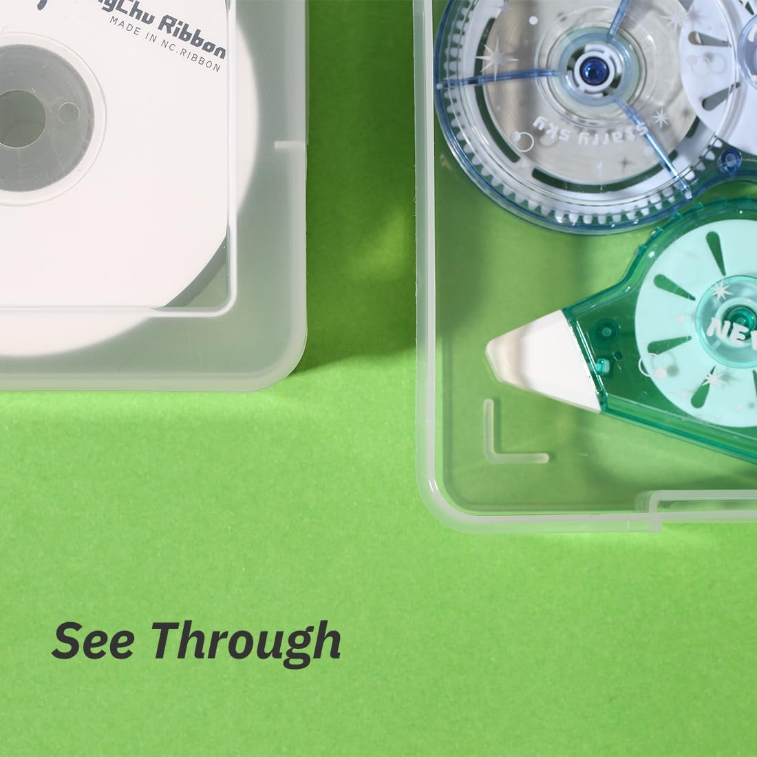 12 Pack Storage Containers with Latching Lid 5" x 5"x 1.9" Small Plastic Clear Stackable Boxes for Office and Beauty