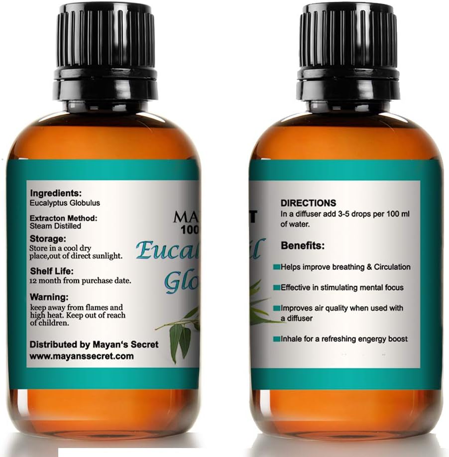 Pure Carrier and Essential Oils for Skin Care, Hair, Body Moisturizer for Face-Anti Aging Skin Care (Eucalyptus Globulus Oil, 4oz)