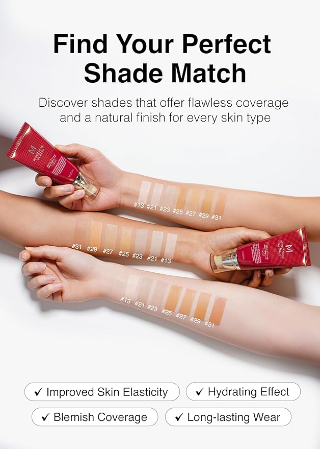 MISSHA M Perfect Cover BB Cream No.23 Natural Beige -Light/Medium with Cool/Neutral Undertone SPF 42 PA +++ 1.69 Fl Oz - Tinted Moisturizer for face with SPF