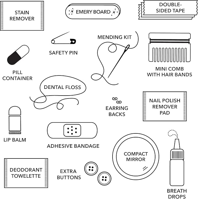 Pinch Provisions Rainbow Minimergency Kit, includes 17 Travel-Sized Cosmetic Essentials, Convenient for Purses, Emergency Beauty Accessories, Gifts for Holiday’s & Birthday’s
