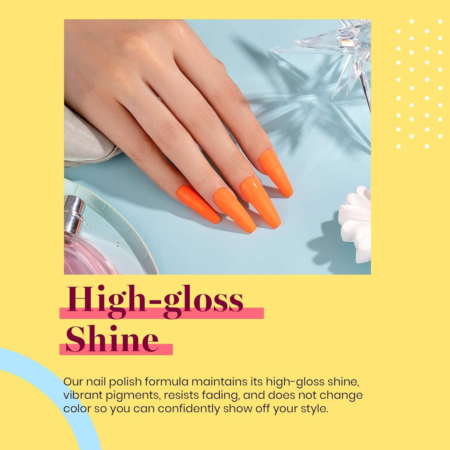Beetles Orange Gel Polish Halloween Gel Nail Polish Bright Neon Yellow Gel Polish Color Soak Off UV LED Nail Lamp 15ml Gift for Women Vibrant Tangerine