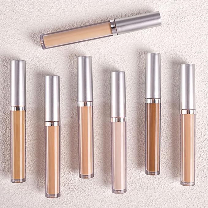 Kaely 2Pcs Hydrating Concealer Wand,Full Coverage Liquid under Eye Concealer,Long Lasting Waterproof Primer Makeup for Dark Circles and Puffiness Trouble Spots Redness,Eye Ring corrector de ojeras 02