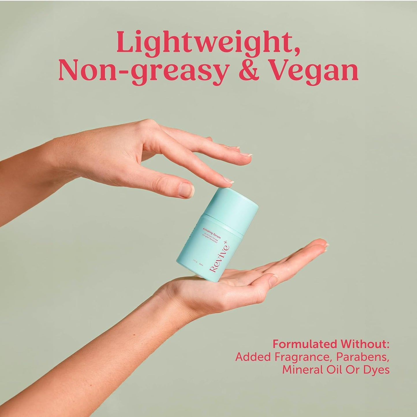 Red Light Therapy Activation Serum - Amplify Effects & Reduce Wrinkles with Hydrating Serum for Face - Green Tea Serum - Hydrating Face Serum Skin Care Routine - Hyaluronic Acid Serum for Face - 1oz