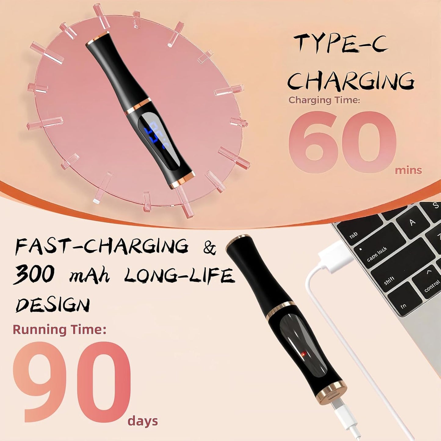 2025 Upgraded Heated Eyelash Curler – Fast 5s Heat-Up, USB Rechargeable Electric Eyelash Curler, 3 Temperature Modes, LED Display, Anti-Burn, 24H Long-Lasting Curl, Perfect Gift for Women (Black)