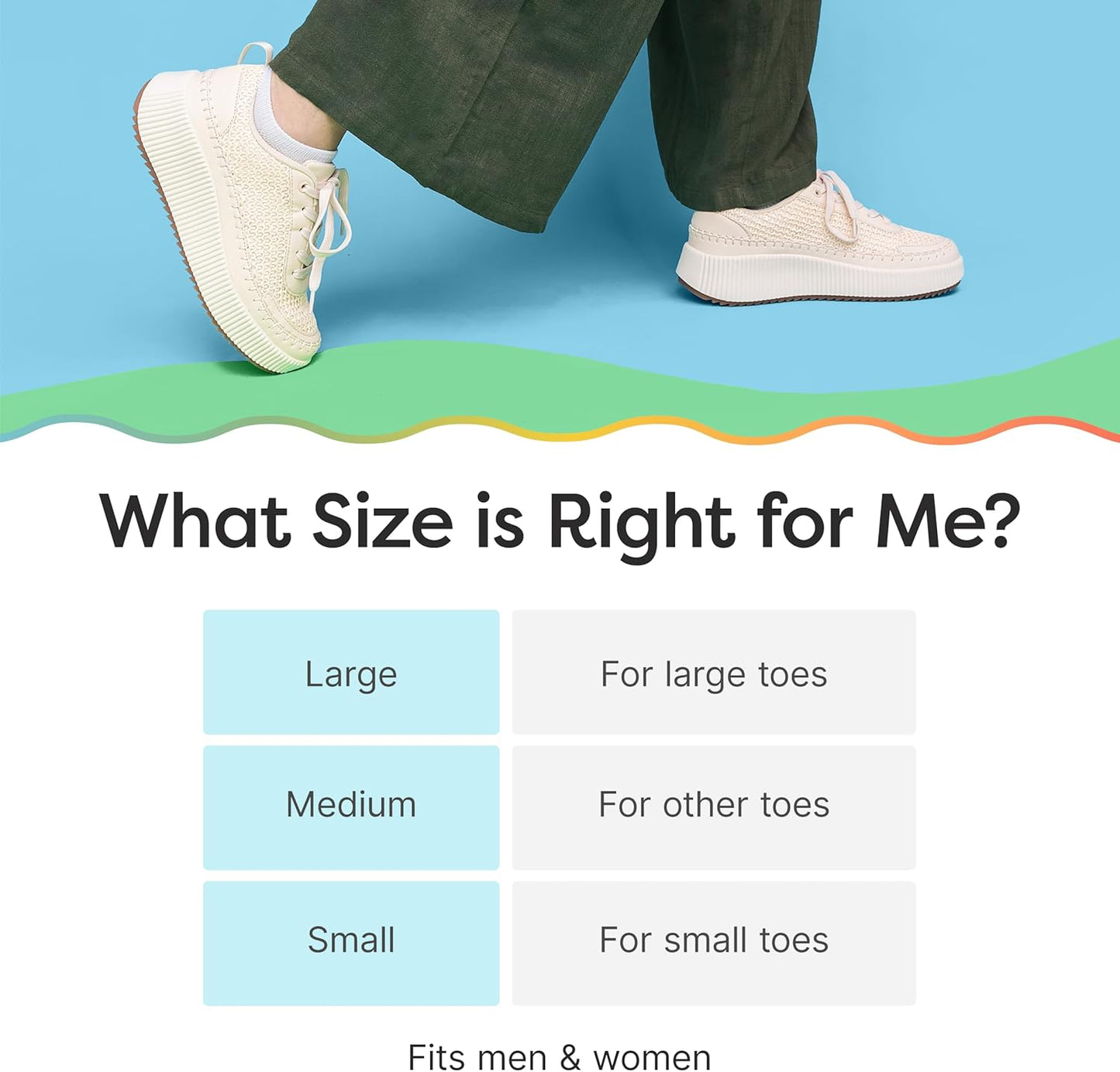 ZenToes Fabric Toe Protectors | Promotes Skin Hydration & Blister Prevention | Medical-Grade Gel Lining | Washable & Reusable Corn, Callus & Ingrown Toenail Relief Between Toes | Large, 5-Pack