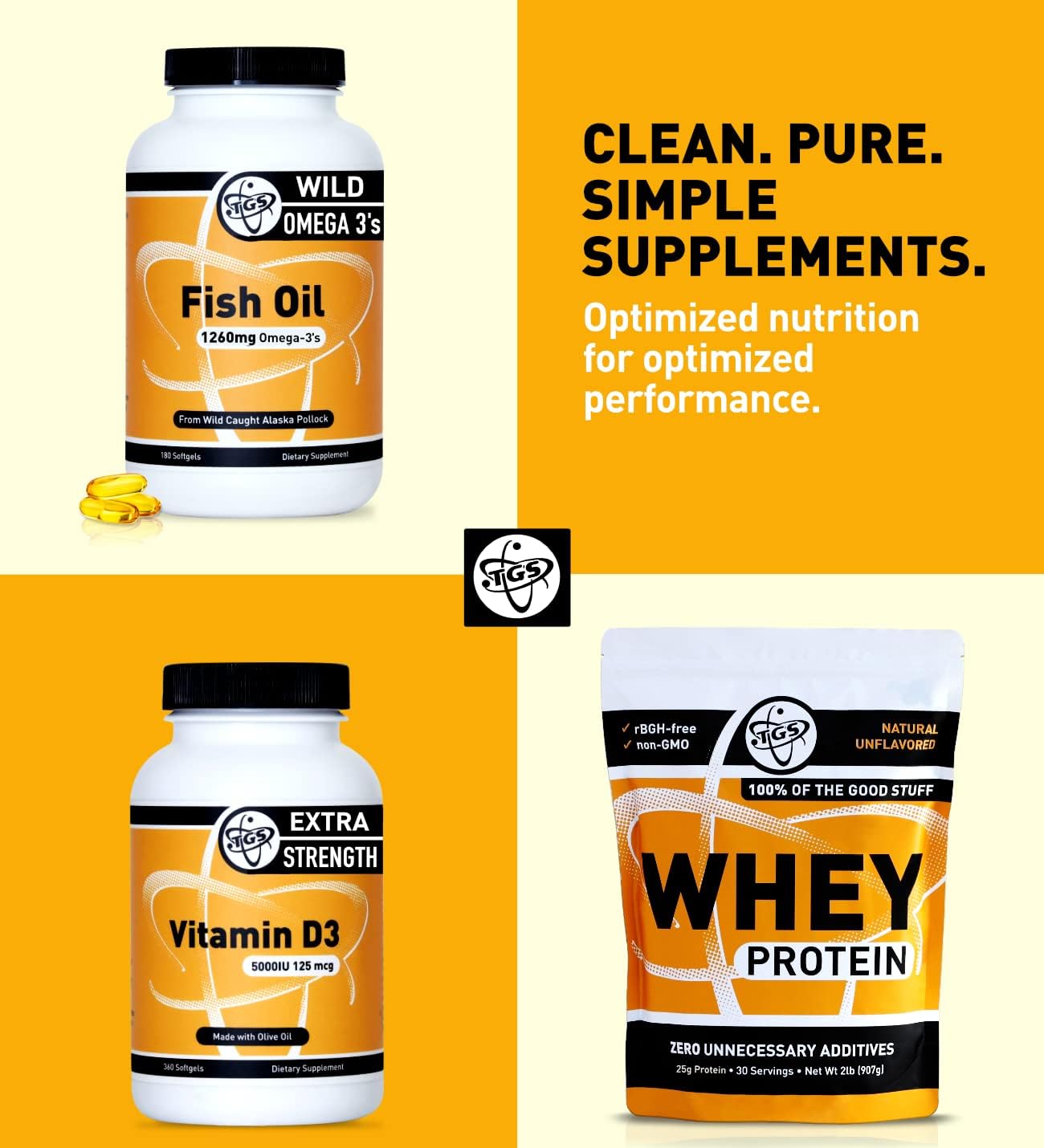 TGS Triple Strength Omega 3 Fish Oil Supplement - 1260mg EPA DHA for Men & Women - Burpless, Pure Omega 3 Fatty Acids from Wild Alaska Pollock in Triglyceride Form - 180 Capsules, 90 Servings