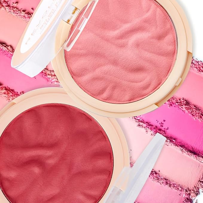 Revolution Beauty, Blusher Reloaded, Pressed Powder Face Blusher, Highly Pigmented & Long Lasting Formula, Rose Kiss, 0.26 Oz.
