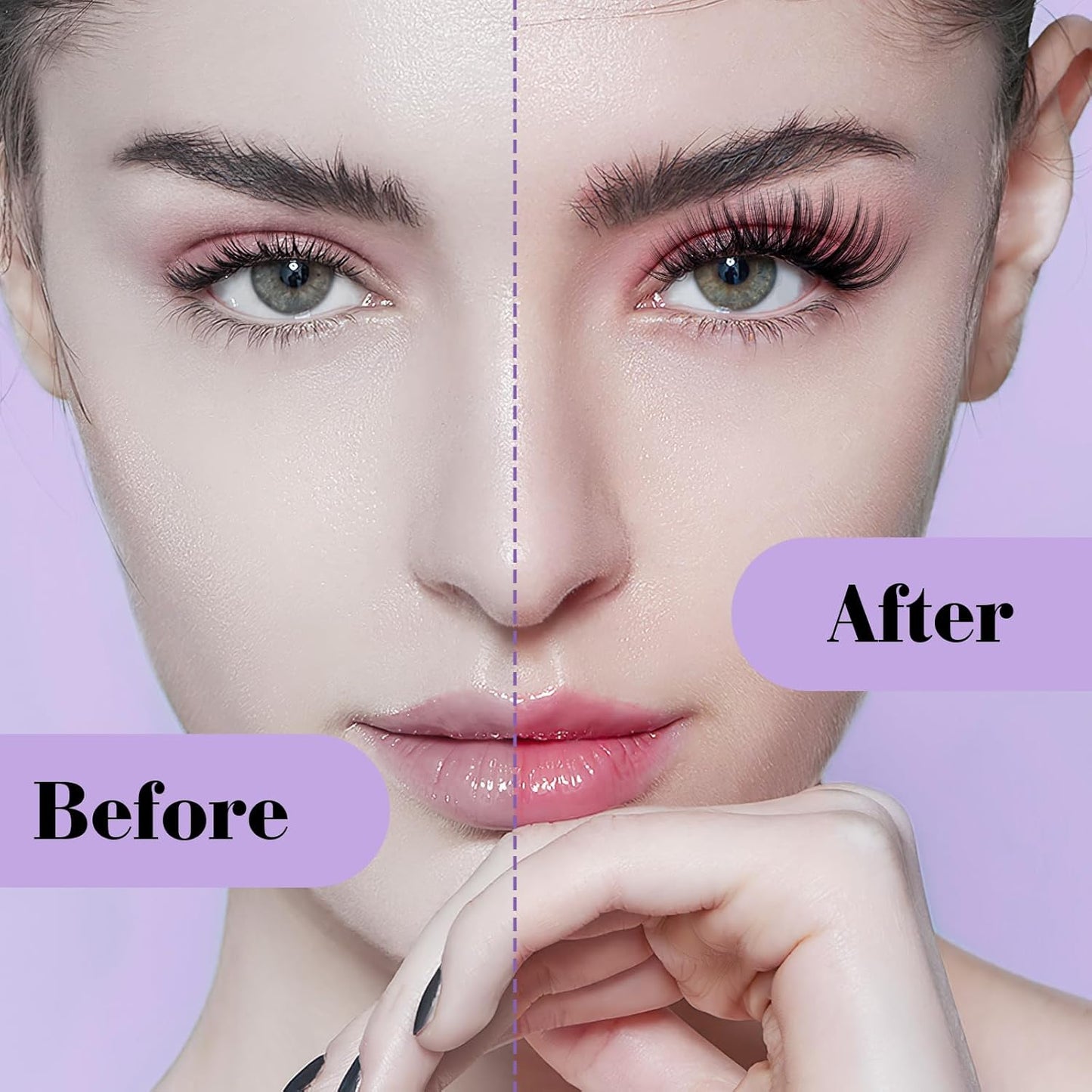 B&Qaugen Manga Lash Clusters DIY Individual Lashes 40D-D-11 300 PCS False Eyelash Cluster Manga Cluster 30D 40D 50D D Curl Eyelash Extensions at Home (40D-D-11)