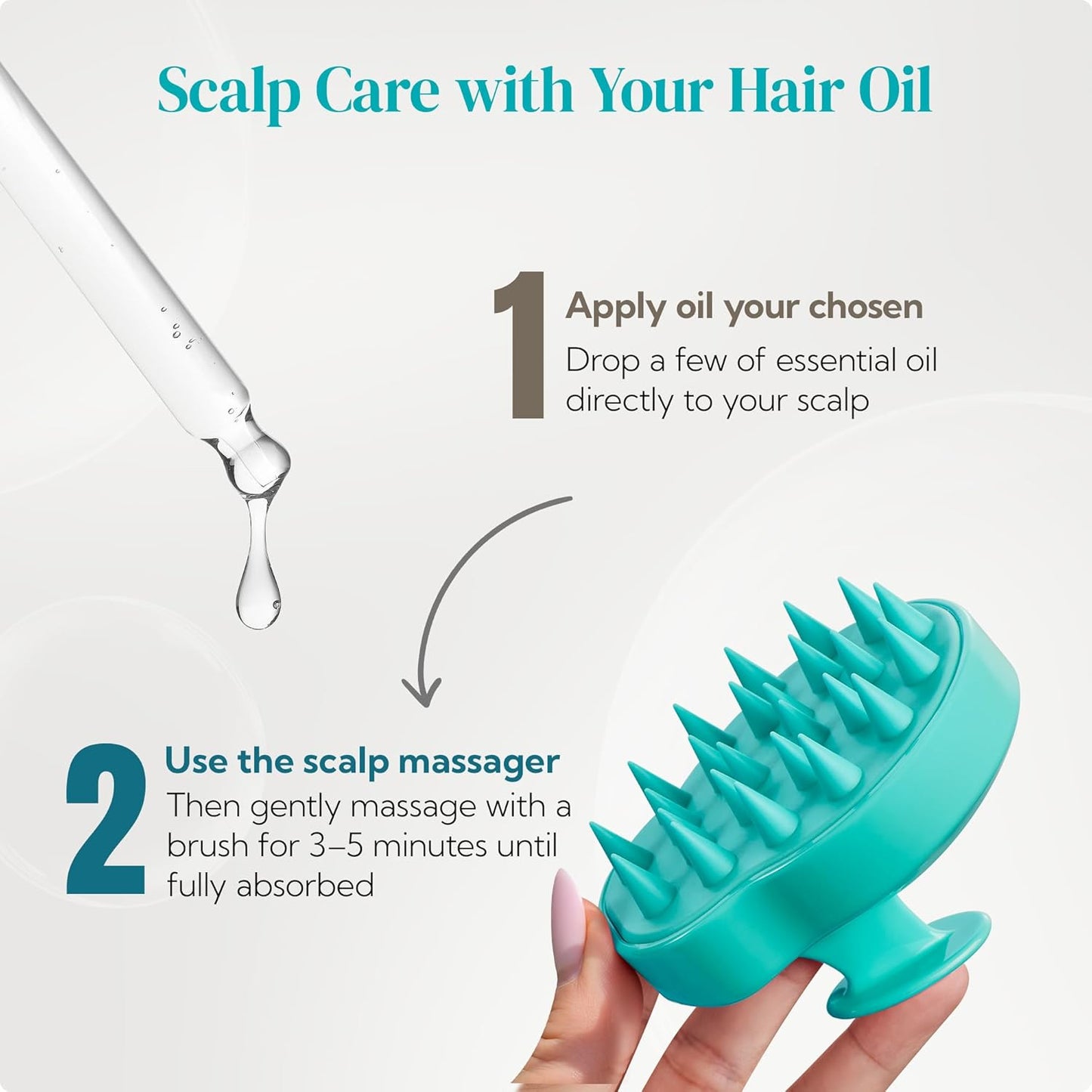 HEETA Hair Scalp Massager Shampoo Brush 2 Pack, Soft Silicone Bristles to Remove Dandruff, Waterproof Hair Scrubber for Both Wet Dry Use, Suitable for Men & Women (Green & Pink)