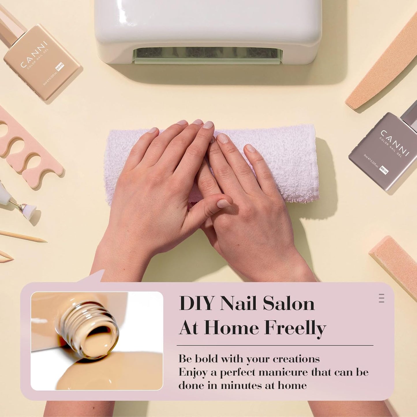 CANNI 9ml Hema-Free White Black Fall Gel Nail Polish Set- 6Pcs White Black Nude Pink Brown Fall Colors Gel Polish Kit, Soak Off LED Nail Gel Manicure Kit DIY at Home Salon Gifts for Women Girls