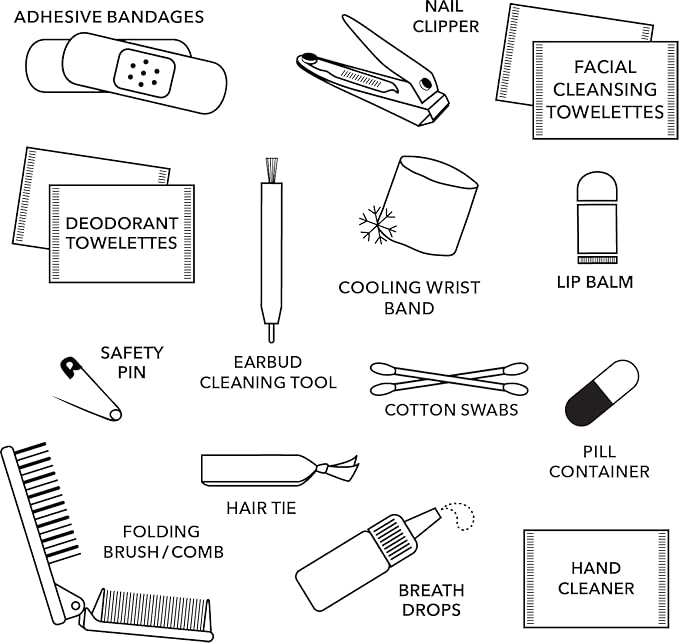 Pinch Provisions Gym Kit, includes 15 Personal Care Essentials for Wellness & Beauty, Perfect for Gifts, Gym Bags, Duffle Bags & Lockers (Blush)