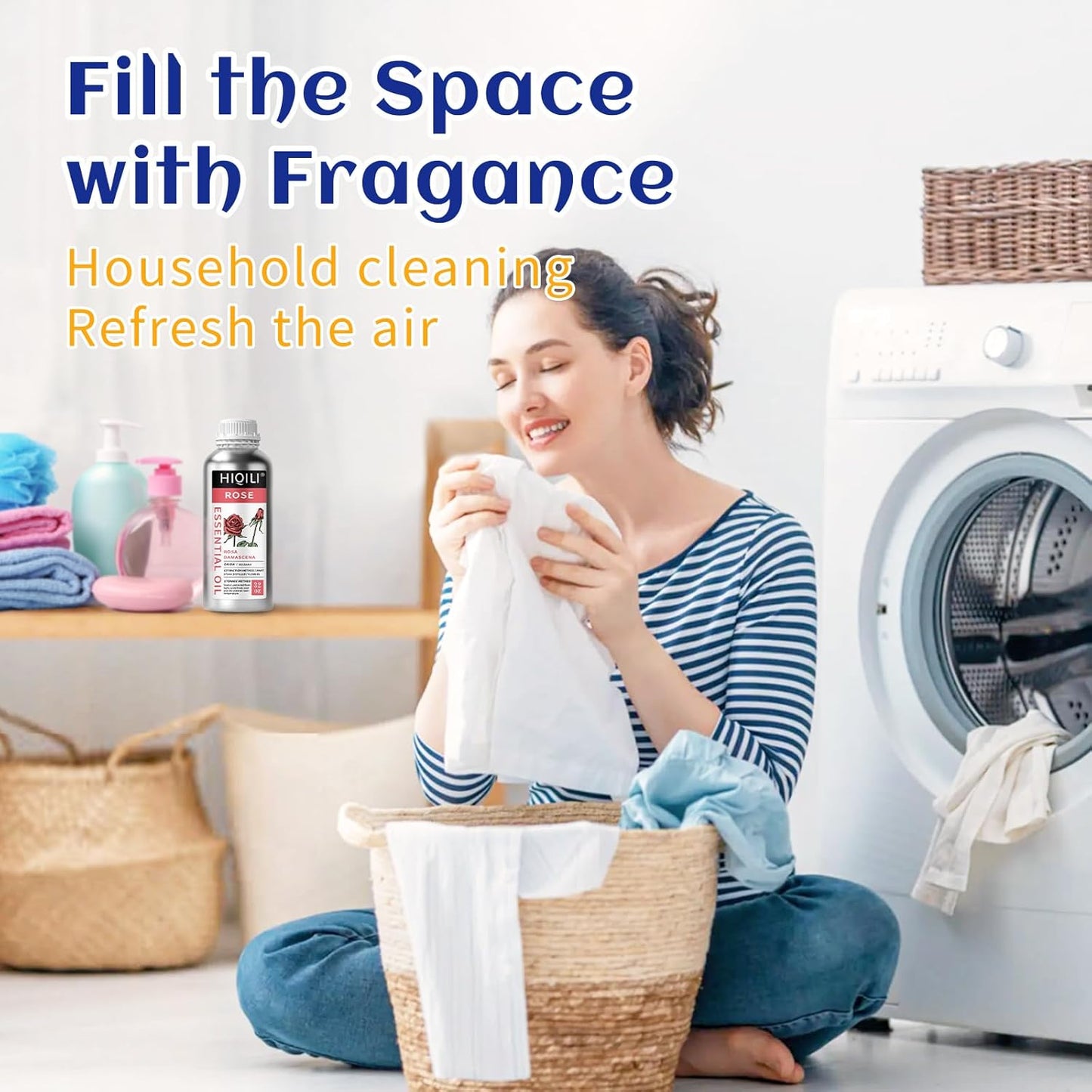 HIQILI 32 Fl Oz Rose Essential Oil, Huge Value Size Undiluted Rose Oil for Face, Skin, Diffuser, Hair