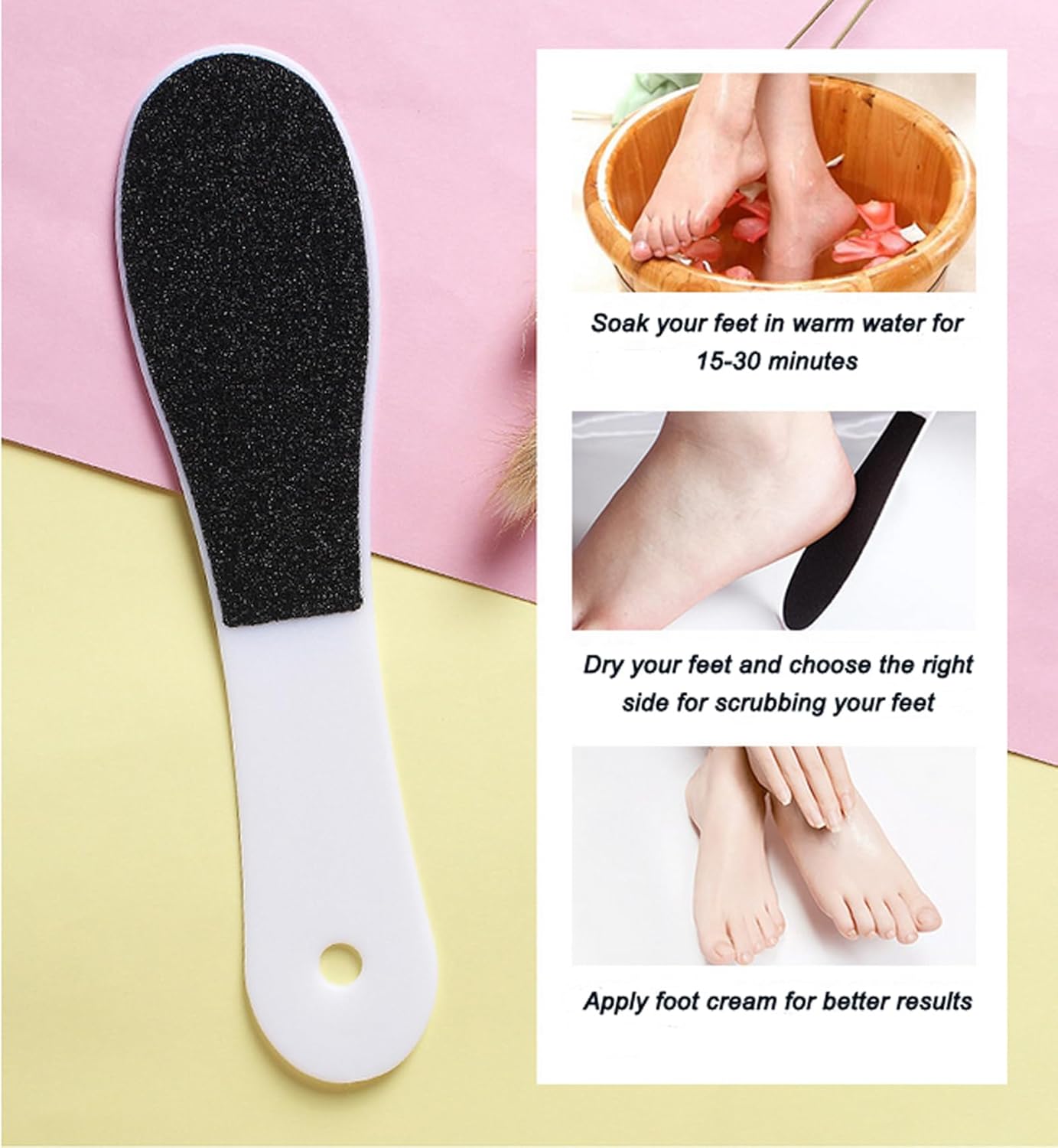 10 Pack Foot File, Professional Foot Callus Remover Sandpaper Pedicure Tools, Double Side Foot Scrubber, Sander for Dead Skin Foot Rasp Pedicure for Women Mother Family Manicure Beauty Shop Spa