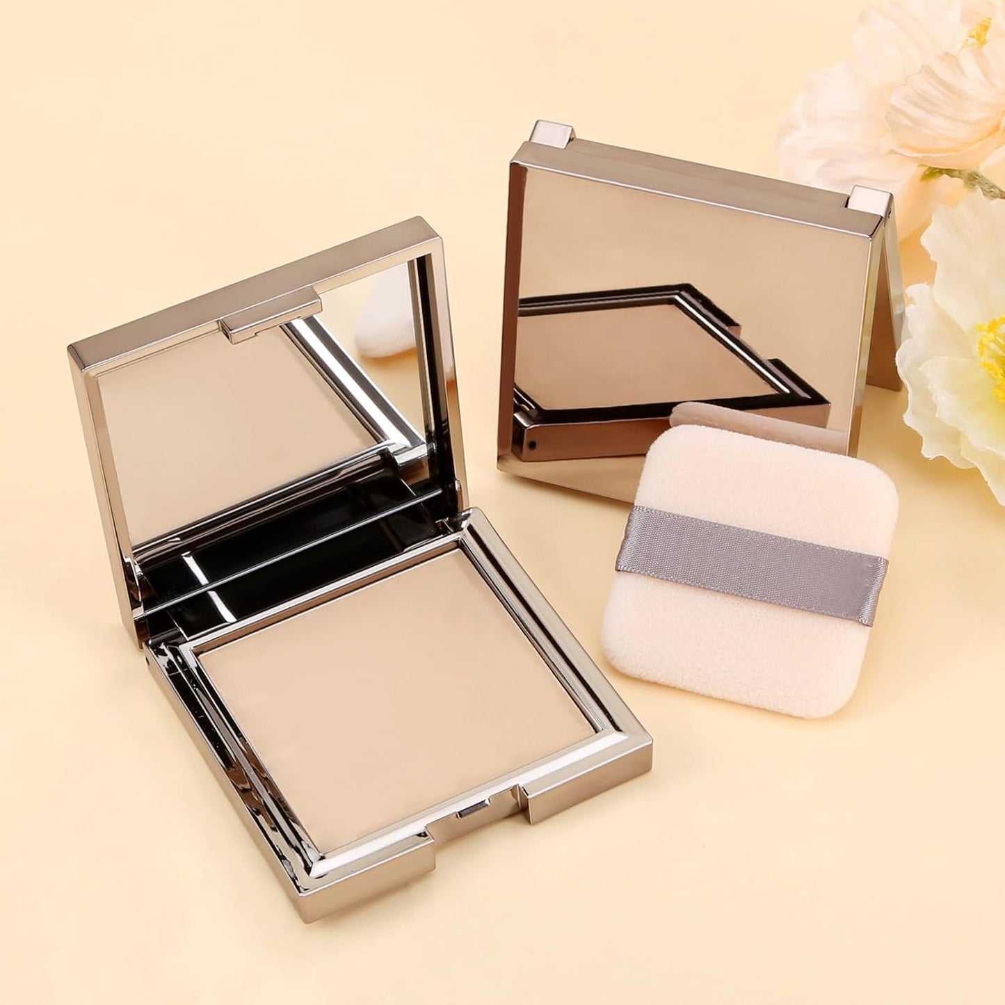 Boobeen Matte Face Finishing Powder, Smooth Setting Pressed Powder Makeup Oil Control Lightweight Long Lasting Makeup Setting Foundation Compact Powder, Soft Focus Effect Translucent Finish