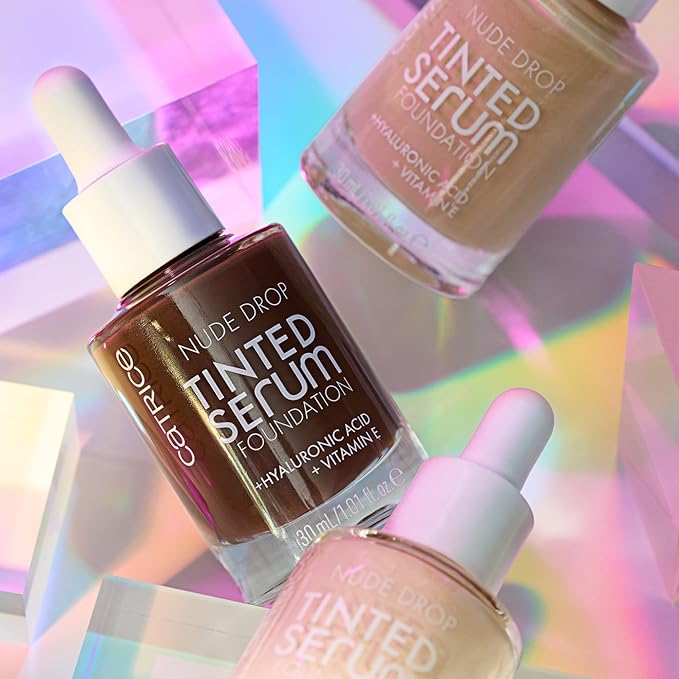 Catrice | Nude Drop Tinted Serum Foundation | Lightweight, Hydrating, Buildable Coverage | Enriched with Hyaluronic Acid & Vitamin E | Vegan & Cruelty Free (001N)