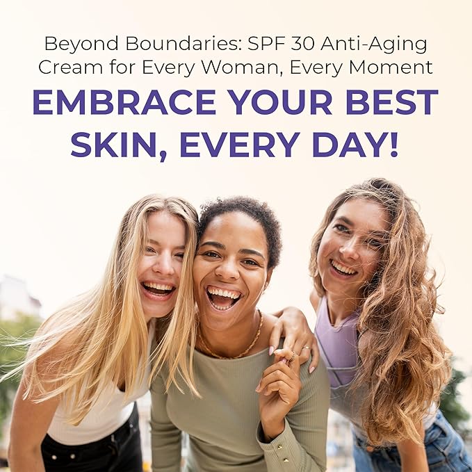 Daily Defense Mineral Sunscreen Face Moisturizer With SPF 30 + Hyaluronic Acid, Collagen, Peptides | Sun Screen Face Lotion, Sunblock Face Sunscreen | Reef Safe Sunscreen