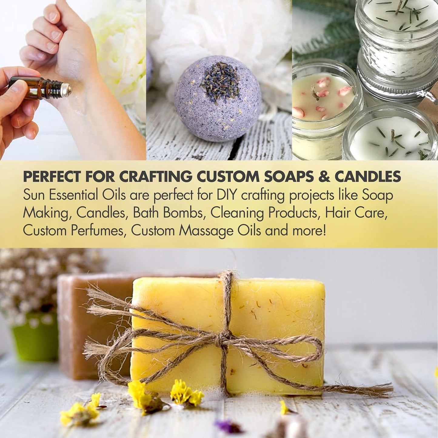 Sun Essential Oils - Roman Chamomile Essential Oil (2 oz) for Diffuser, Skin, Body, Face, Aromatherapy Massage & Humidifier, Scent for Soap, Candle, Shampoo & Lotion Making at Home