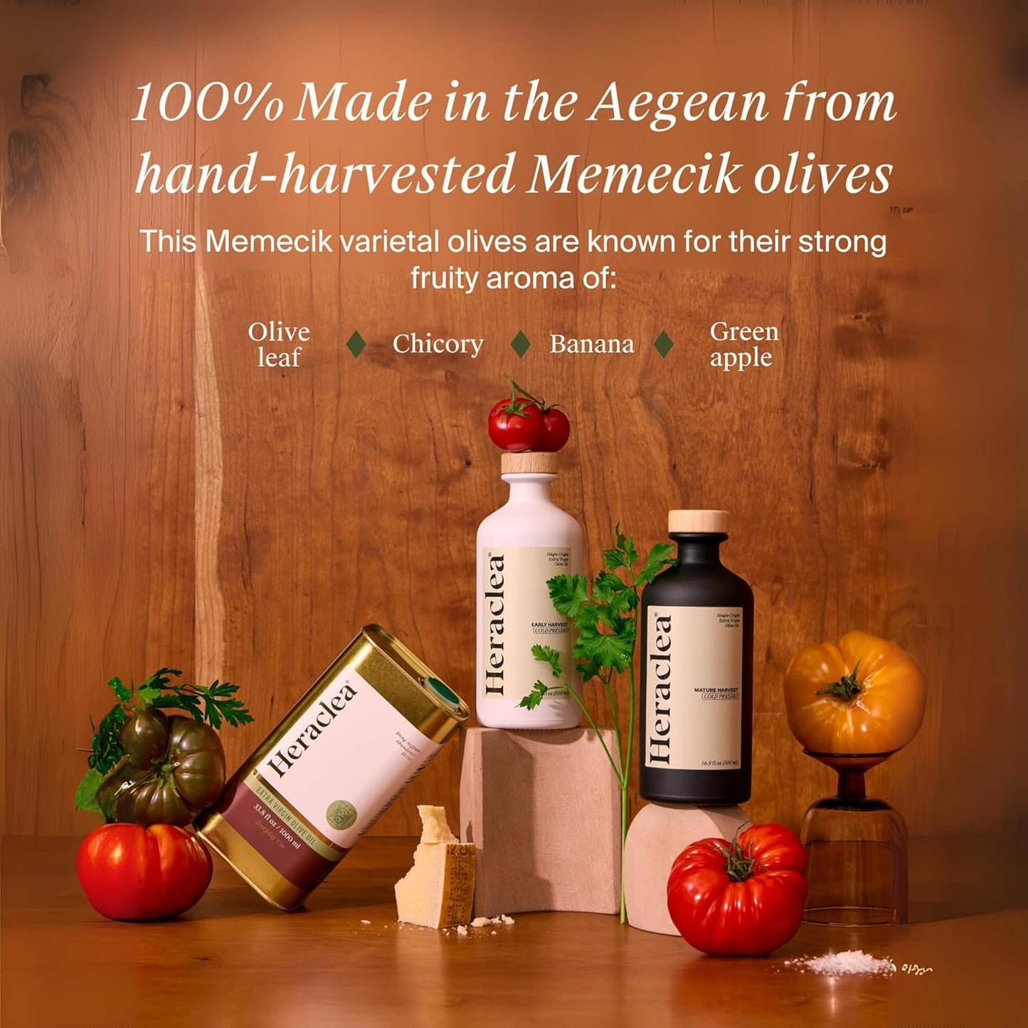 Heraclea - Early Harvest - Extra Virgin Olive Oil - Organic Olive Oil - Extra Virgin - Cold Pressed - Polyphenol Rich EVOO - 16.9oz Bottle