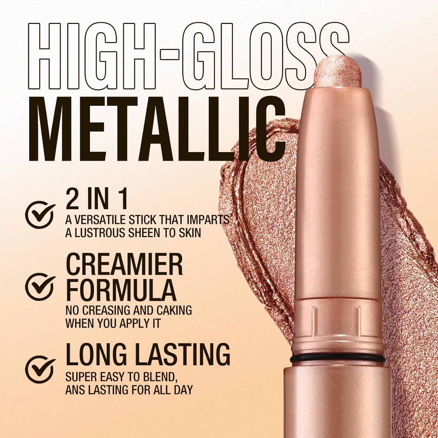 Jolilab Eyeshadow Stick Set, 2 Colors Matte Professional Bright-Colored Contouring and Highlight Eyeshadow Stick, Cream Waterproof Long Lasting High Pigmented Eye Shadow. (2, 07+12)