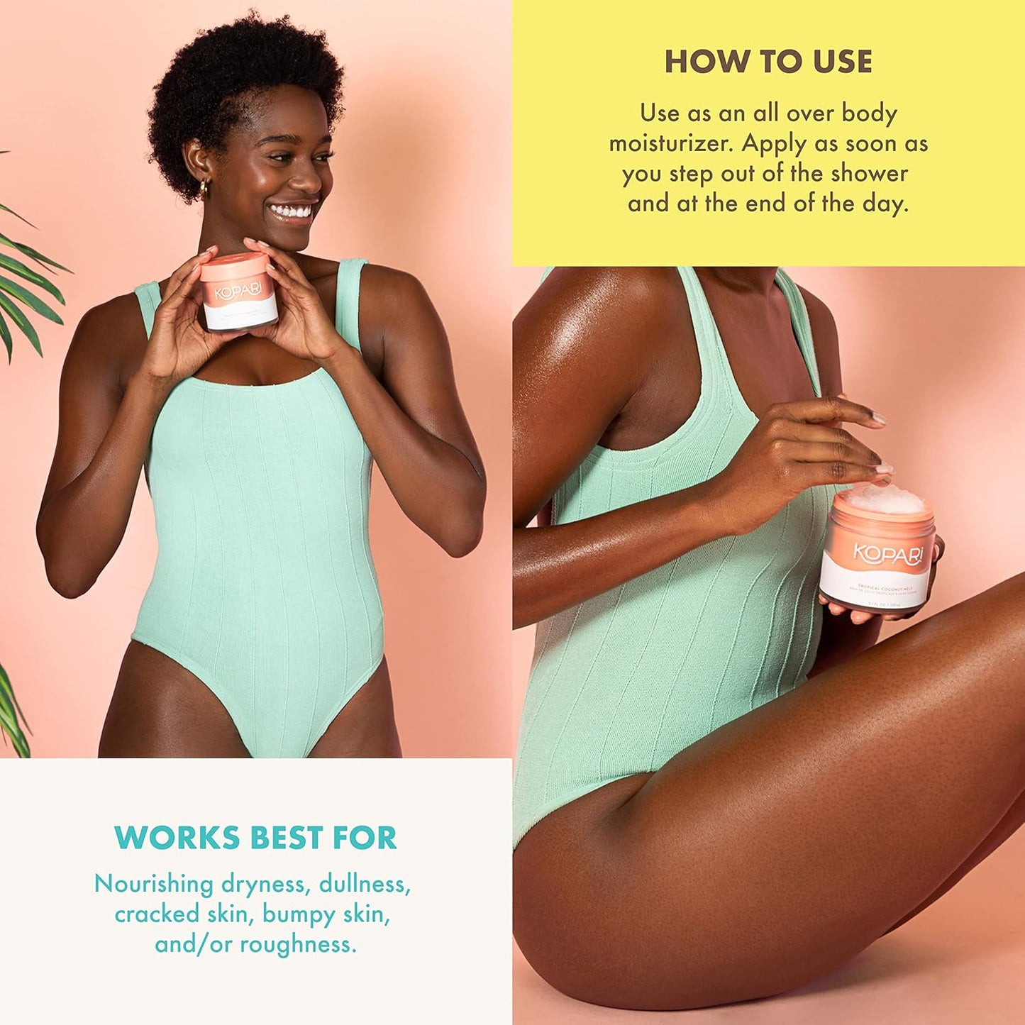 Kopari Organic Tropical Coconut Melt, Multi Purpose Moisturizer, 100% Unrefined Coconut Oil, Body, Hair and Face, Clean & All Natural, 5 oz