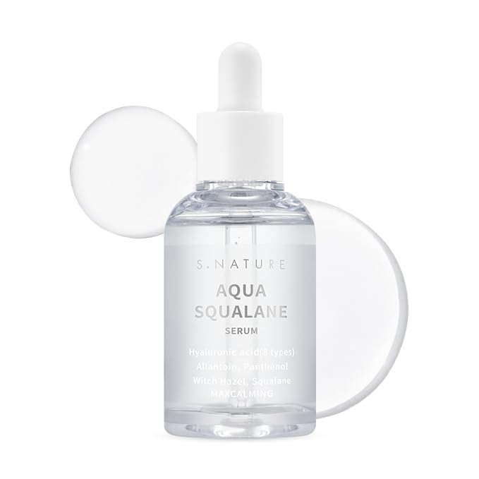 AQUA SQUALANE SERUM | Deeply hydrated Facial Serum for All Skin Type, Soothing, Pore Tightening and Sebum control Benefits, Korean Skin Care (1.69 Fl.Oz)