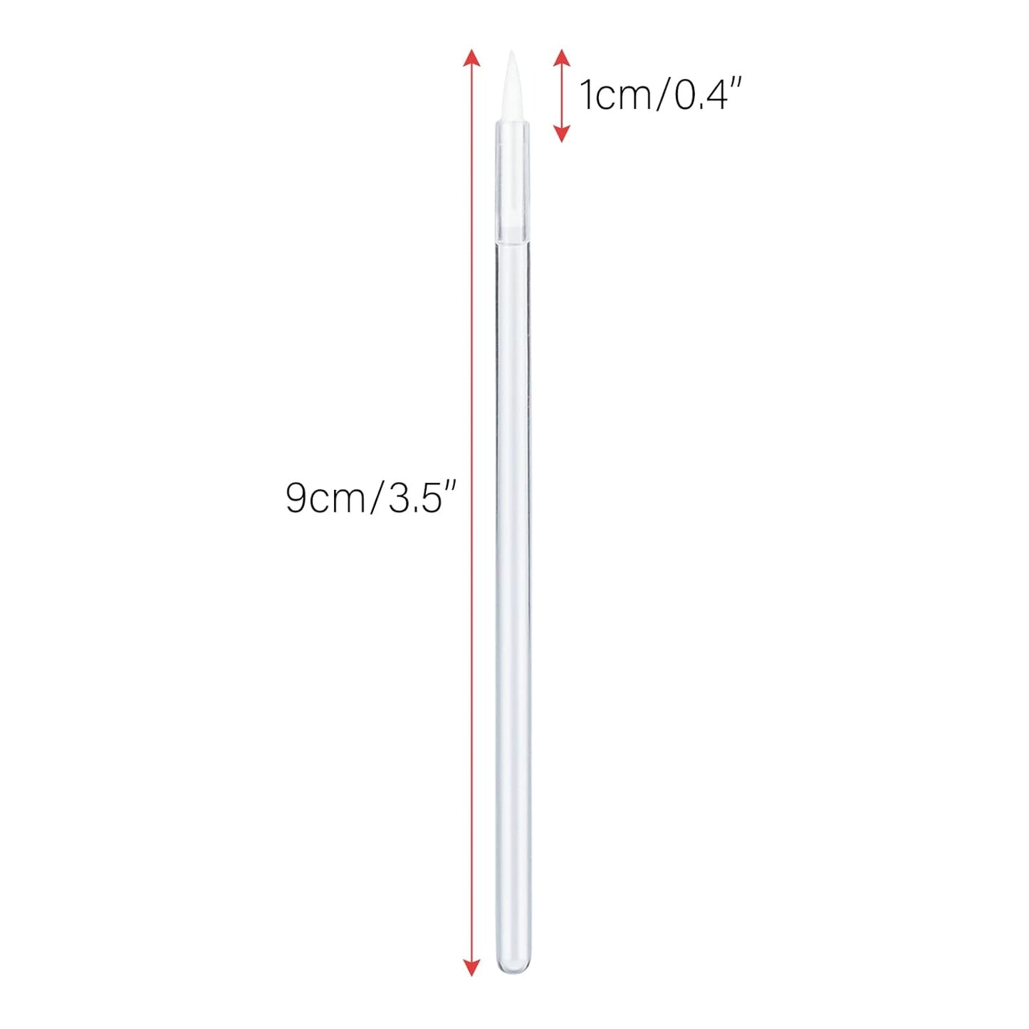 G2PLUS 100PCS Disposable Liner Brushes, Eyebrow and Liner Brush Applicator, Cosmetic Eye Wands for Lip Liners, Eye Makeup, Eyelashes and Detail Painting (Crystal Transparent)