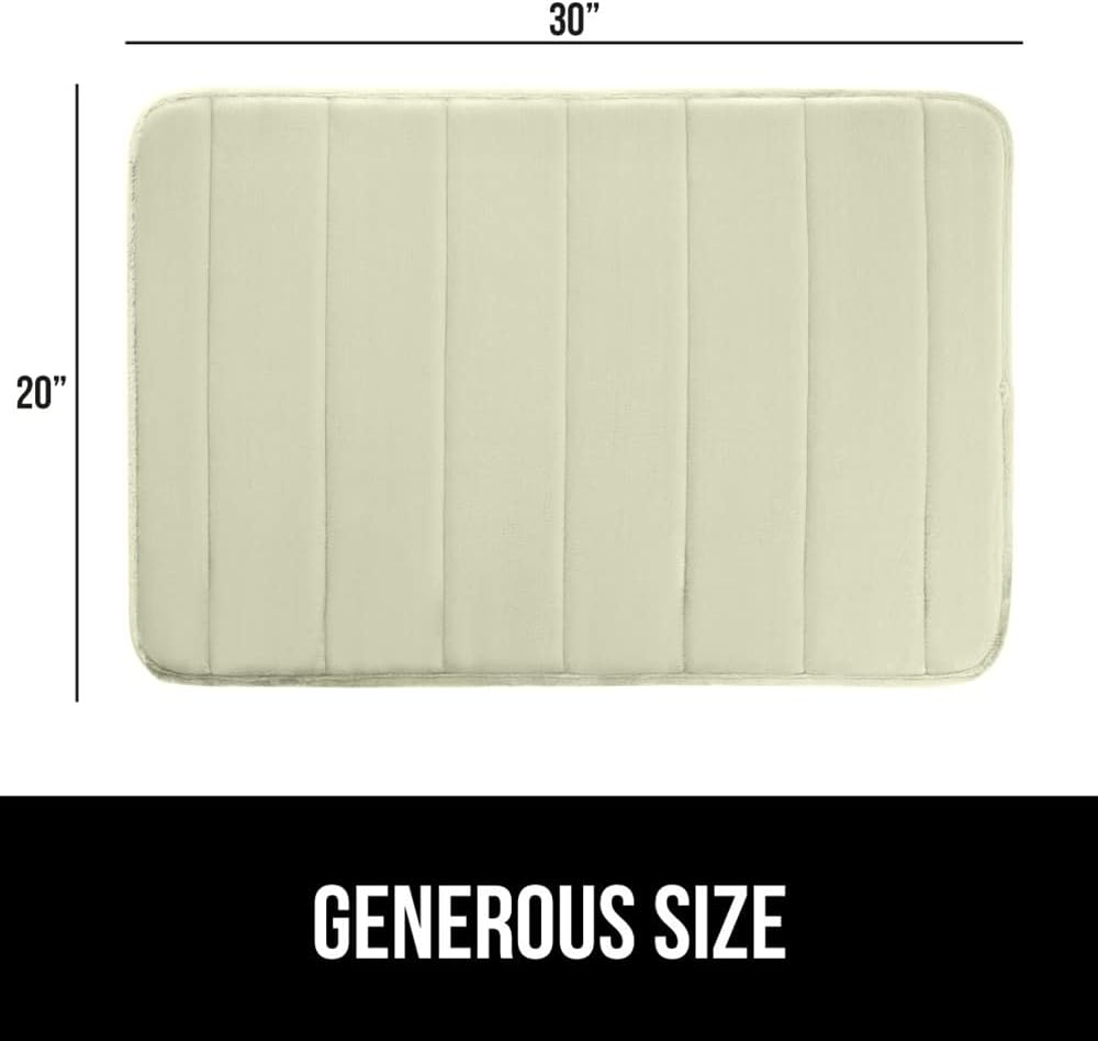 GORILLA GRIP Memory Foam Bath Mat, Soft Absorbent US Designed Bathroom Rug, Gripping Dots Machine Washable Bathmat, Cushioned Floor Mats, Shower Sink Rugs Room Décor Accessories, 30x20 Sage