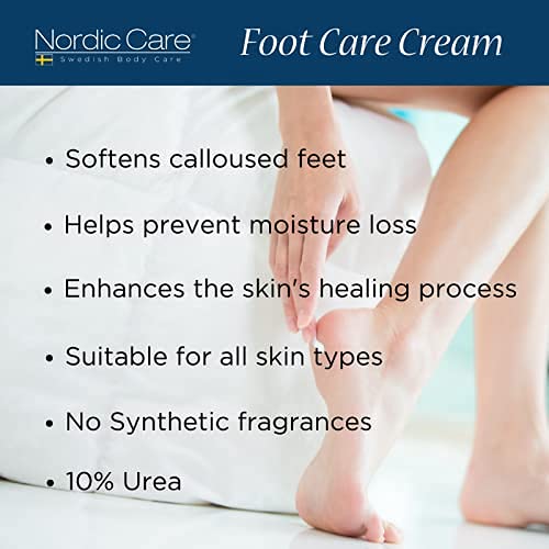 Foot Cream by Nordic Care for dry skin and cracked heels, 32oz with pump