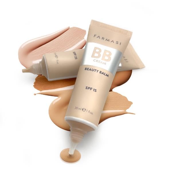 FARMASi Make Up BB Cream Beauty Balm, Full-Coverage Foundation, Concealer, Moisturizer BB Cream for All Skin Types, 1 fl. oz. / 30 ml (Light to Medium)