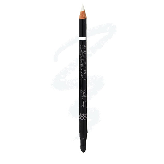 Jillian Dempsey Khol Eyeliner: Clean, Waterproof Eyeliner Pencil with Built-In Smudger for Effortless Blending – Rich Pigment, Cruelty-Free, FTA White