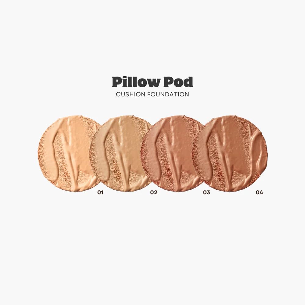Beauty Pillow Pod Cushion Foundation Sand – Natural Matte Finish, Buildable Coverage, Paraben-Free, Portable Compact with Mirror and Puff,0.42 OZ /12G,pack of 1