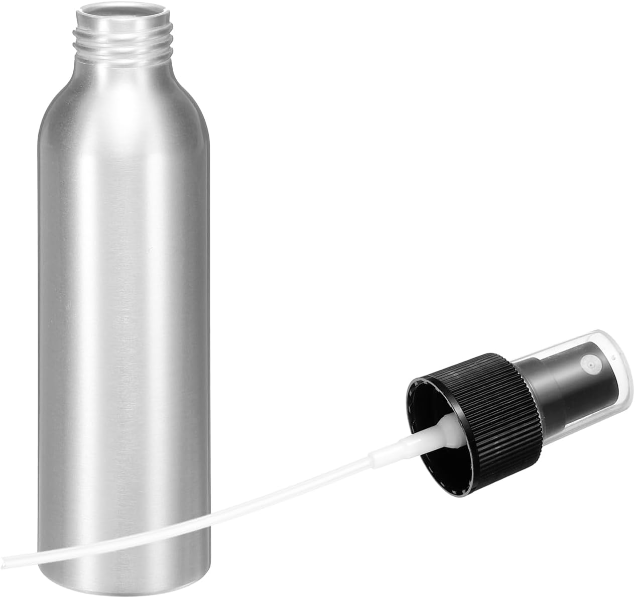 HARFINGTON Aluminum Fine Mist Spray Bottles 120ml/4oz Metal Small Liquid Alcohol Refillable Travel Container with Black Plastic Nozzle Cap for Perfume Skincare Cosmetic Storage Bottle