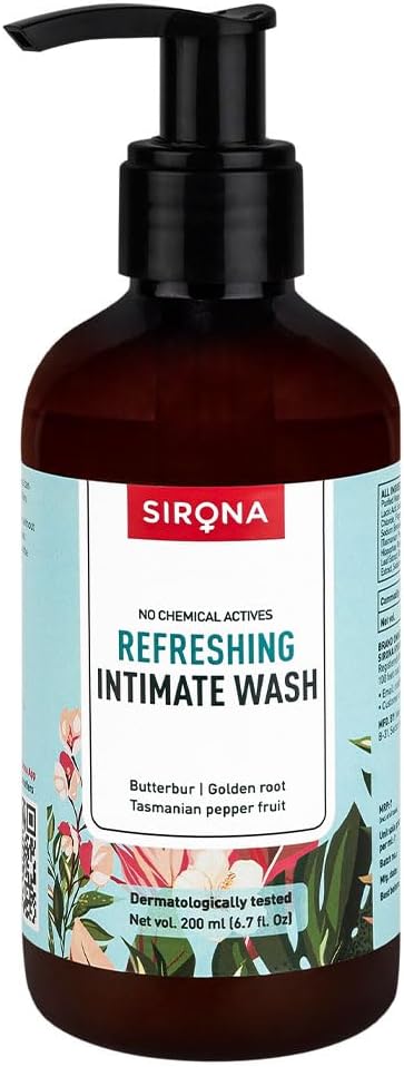 Sirona pH Balancing Cleanser | Feminine Vaginal Wash | Fragrance-Free | Vaginal Cleanser for Balanced pH, Intimate Health & Hygiene | Non-Irritating with Aloe Vera for Sensitive Skin | 6.7 Fl Oz