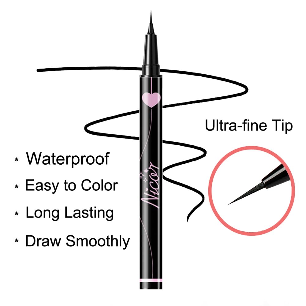 Upgraded Eyebrow Stamp Pencil Kit for Eyebrows Makeup, with Waterproof Eyebrow Pen, Black Eyebrow Eyeliner, Eyebrow Pomade, Specially Customized Blade Shaped Eyebrow Brush and Eyebrow Razor
