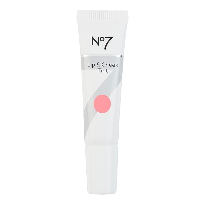 No7 Lip & Cheek Tint - Cherry Blossom - Lightweight Lip and Cheek Stain for Rosy Lips & Natural Face Blush - Multipurpose Makeup for Lips & Cheeks (10ml)