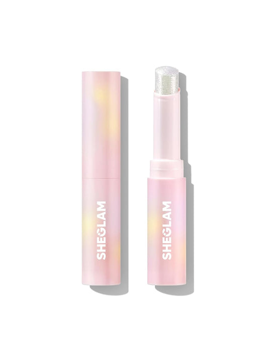 SHEGLAM Crystal Jelly Glaze Stick Eye Shadow Stick Eyeliner Brightener Pencil Crayon with Brush Easy to Blend Long Lasting Shimmer Eyeshadow-Rosy Gem