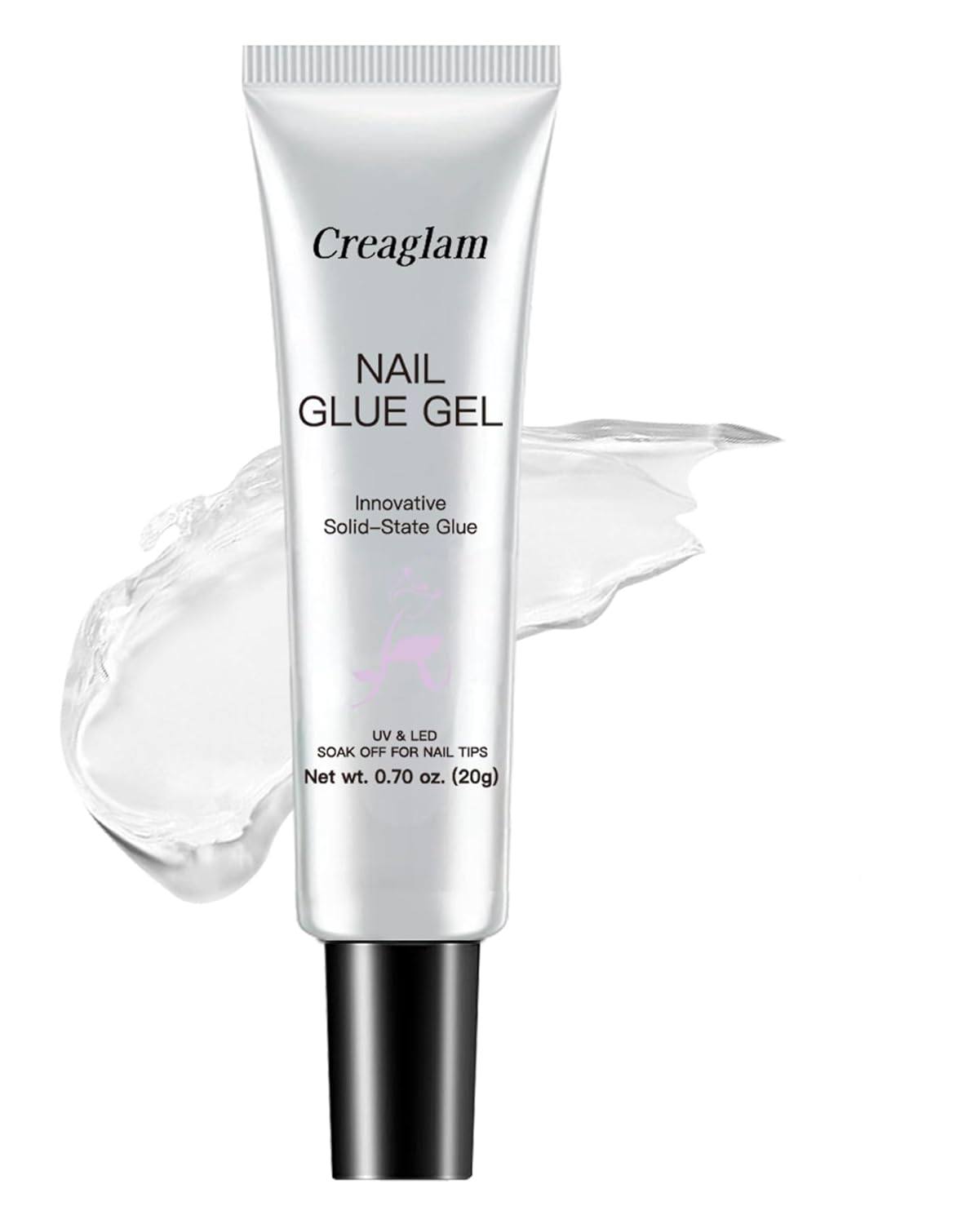 Solid Gel Nail Tips: Semi Solid Soft Nail Glue for Press Super Strong Fake Nail Glue Acrylic Nails Polygel - 20g Clear Nail for Art Salon Long Lasting Builder UV Lamp Curing Needed