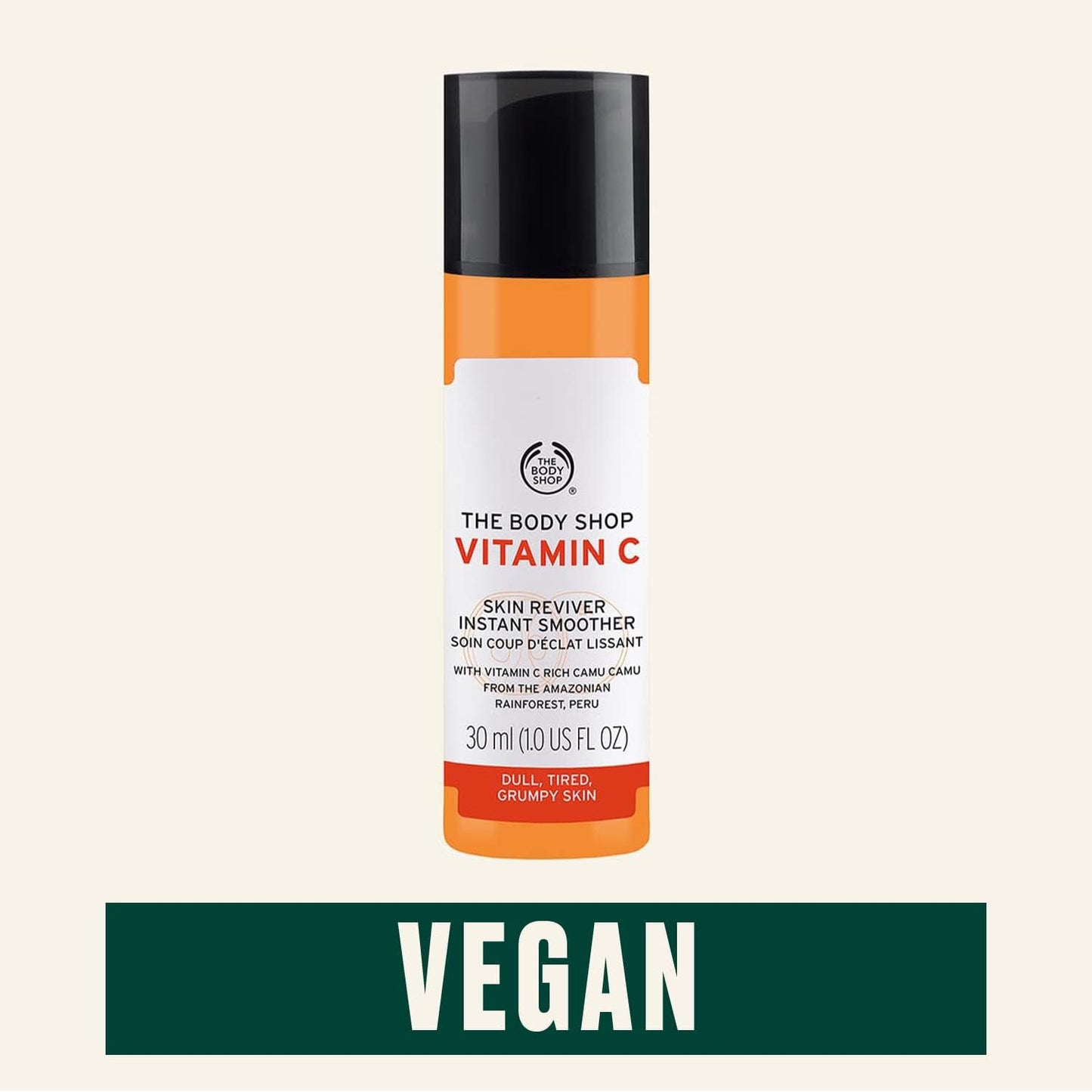 The Body Shop Vitamin C Skin Boost Instant Smoother – Refreshing, Skin-Softening Serum for Youthful Skin – Vegan – 1 oz